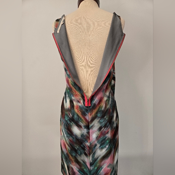 RACHEL ROY Painted Brush Strokes Sleeveless Midi Dress. Size Small - Picture 6 of 11